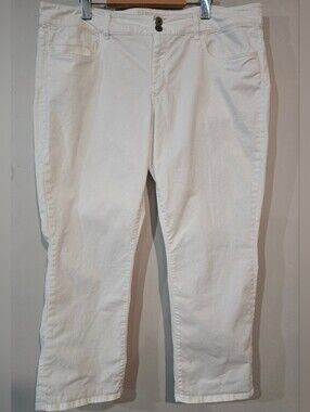 Women's American Eagle Outfitters Artist Crop White Jeans. Size 18